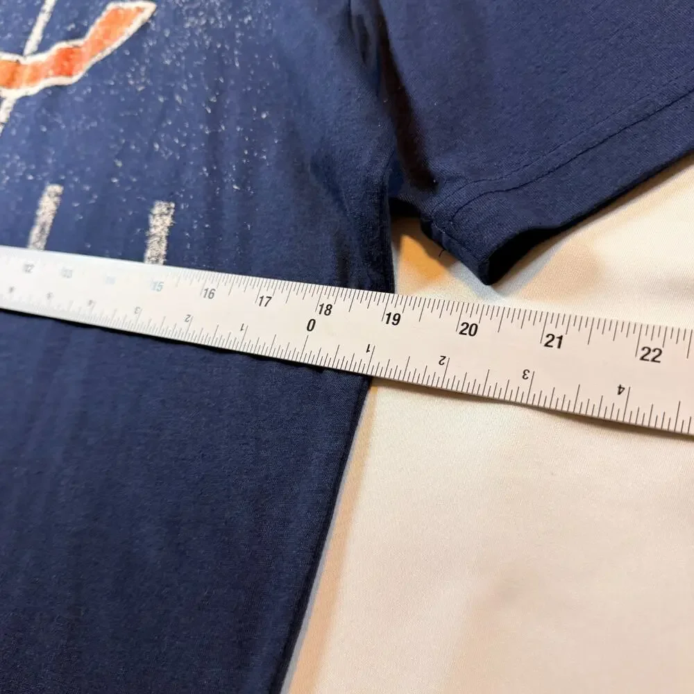 Nike NFL Chicago Bears 50 Yard Line Graphic Navy Blue T Shirt Mens Size Medium